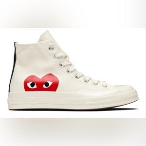 Converse x Comme Des Garcons Play High Top Sneaker Size 7.5 Men / 9.5 Womens NEW